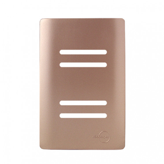 Placa 4x2 p/ 4 Interruptores ( USO ESPECIAL ) - Novara Ouro Rose Placa 4x2 p/ 4 Interruptores ( USO ESPECIAL ) - Novara Ouro Rose